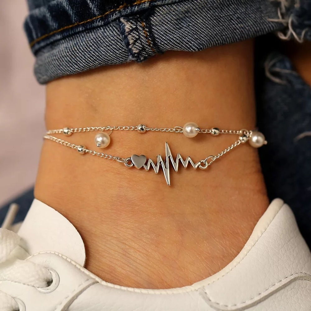 Bethany's Heart Boho Anklet